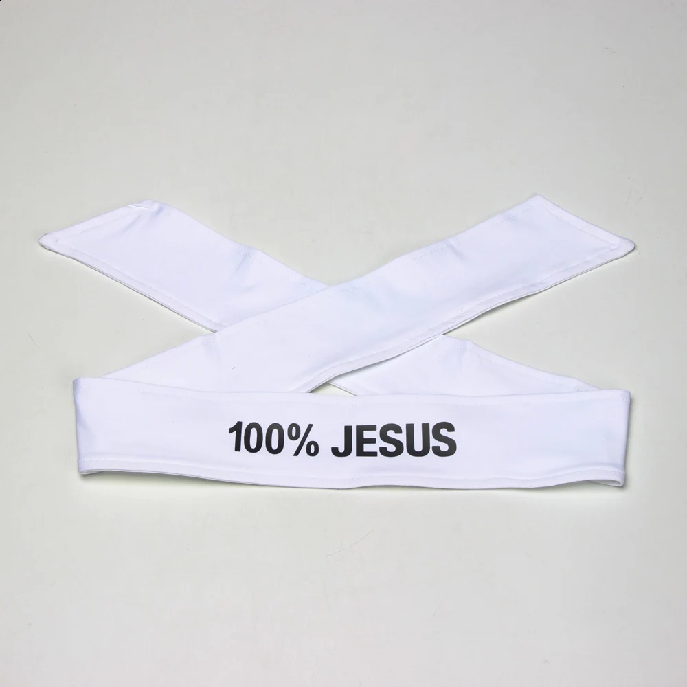 100 JESUS Print Basketball Sports Headband Men Women Running Fitness Sweatband Bandana 250916