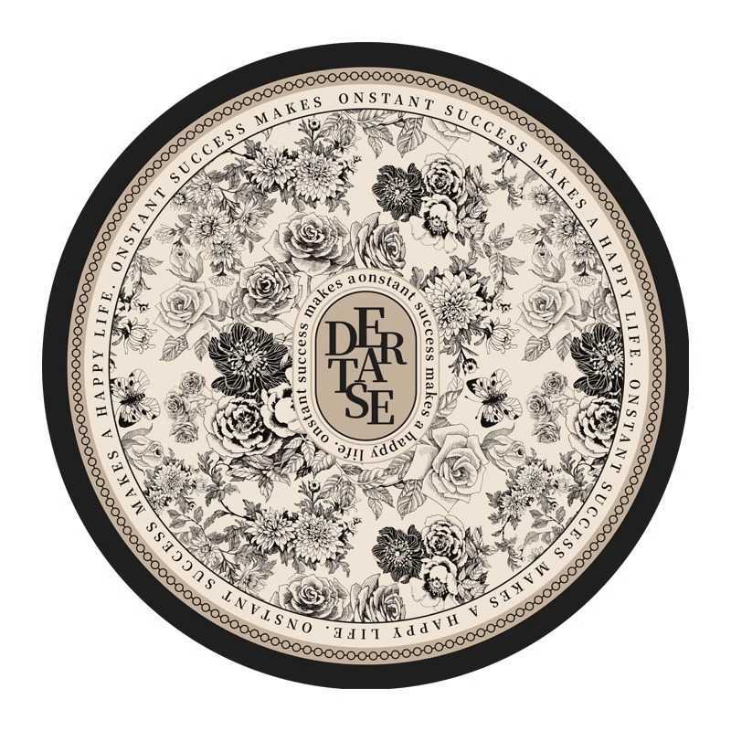 Living Room Carpet Round Crystal Velvet Carpet Makeup Room Decoration Beautiful Soundproof Carpet French Style Easy Care NonSlip Rug C250917