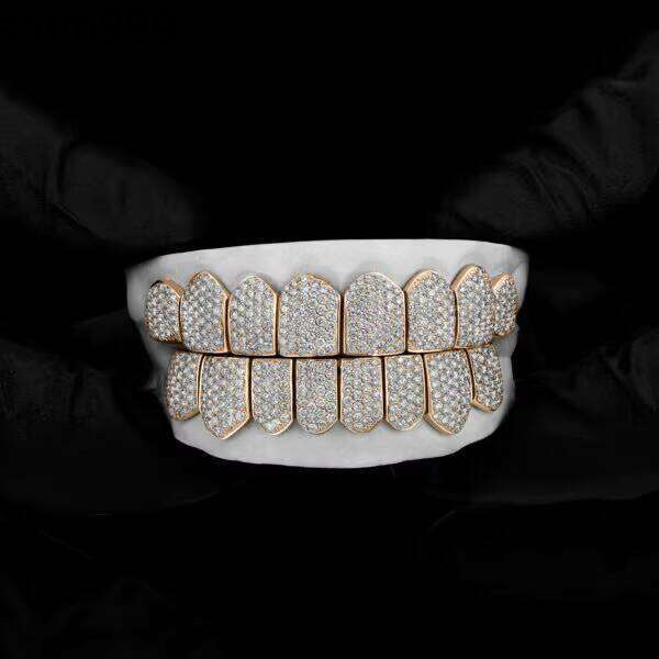 KIBO Jewelry HipHop Rapper VVS Teeth Mens IceCold Silver And GoldPlated Carbon Silicon Grillz