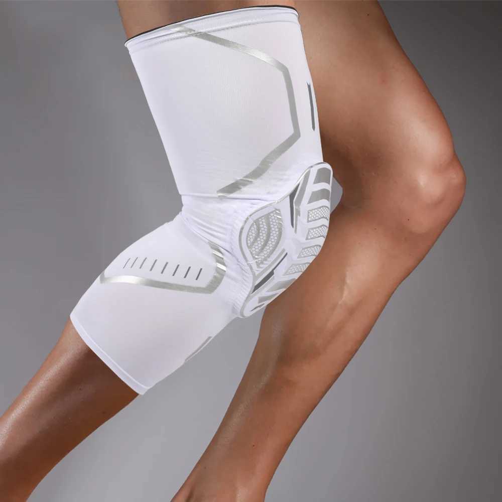 1PC Breathable Absorb Sweat Basketball Knee Pad Honeycomb Shockproof Long Leg Sleeves Knee Brace Football Sports Knee Guard J250917