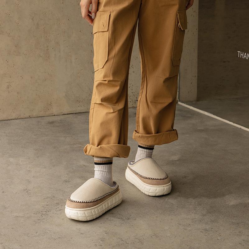 autumn new style cotton shoes and slippers for home and outdoor wear ins for couples same style for men and women plush thermal insulation toe cap eva