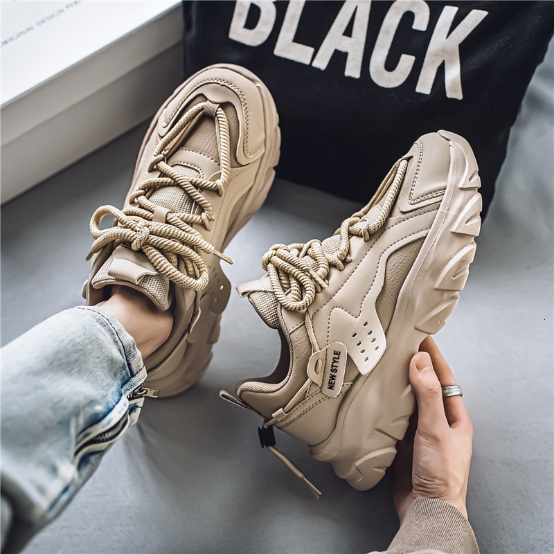 TOP Designer Men's Shoes 2025 Spring New Youth Trendy Sports Versatile Casual Shoes Thick Sole Height Increasing Agan Dad Sneakers df - view 4