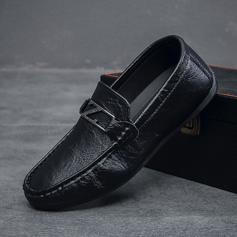 TOP Designer Men's Loafers Summer New Fashion British Style Soft Sole Soft Surface Casual Leather Shoes Slip-On Breathable d9