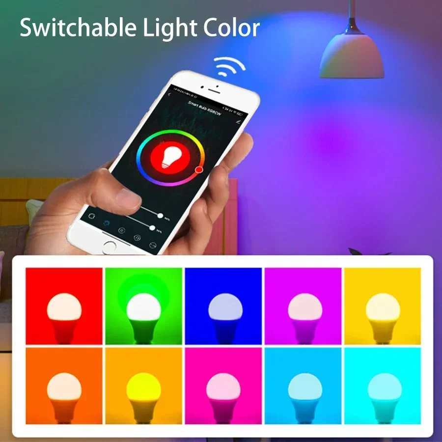 Tuya WiFi Smart LED Light Bulb 12W 15W 18W E27 RGB Smart Lamp Smart Life Alexa Google Home For Bedroom Living Room Decor C250917