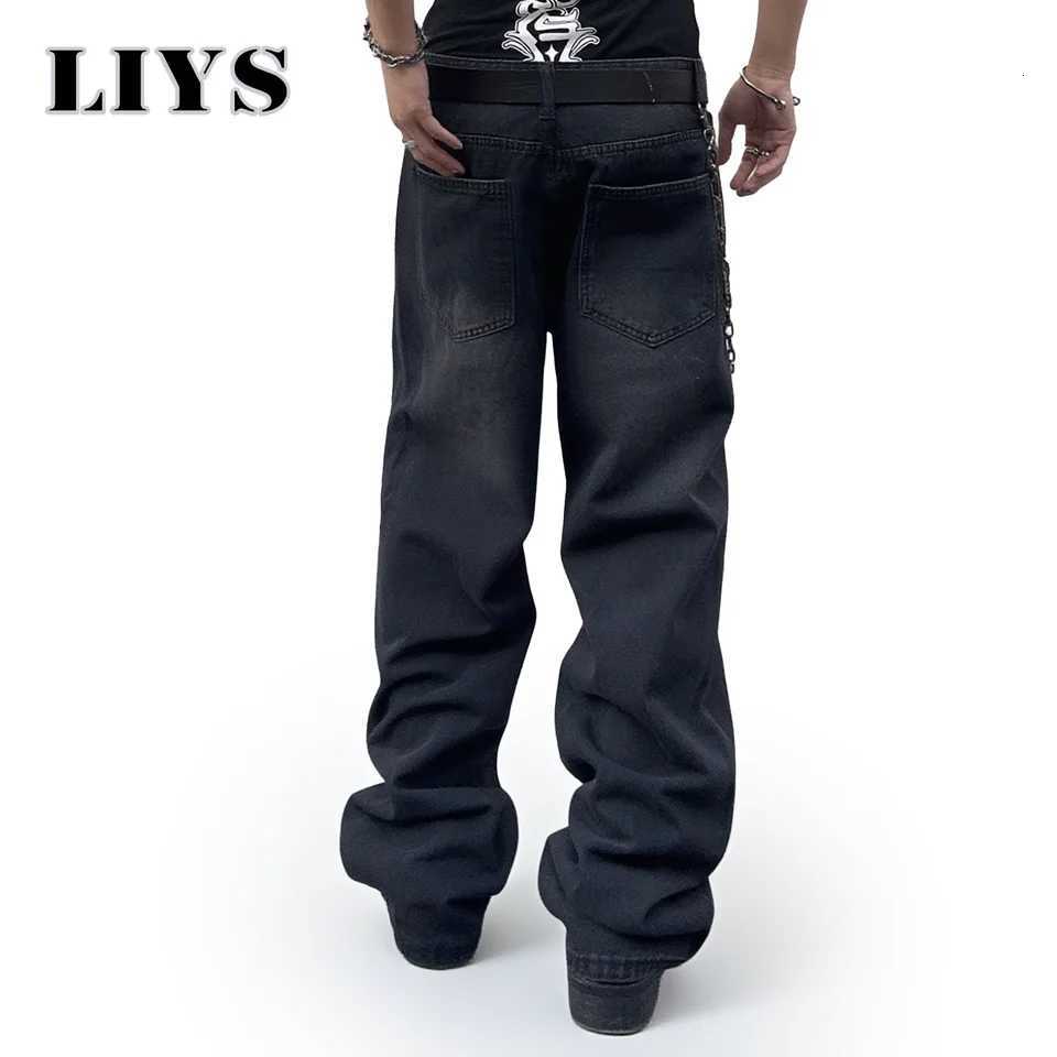 New Men Classic Jeans Homme Pantalones Men Soft Black Biker Masculino Denim Overalls Mens Pants Brand Retro Basic Loose JeansZ250917