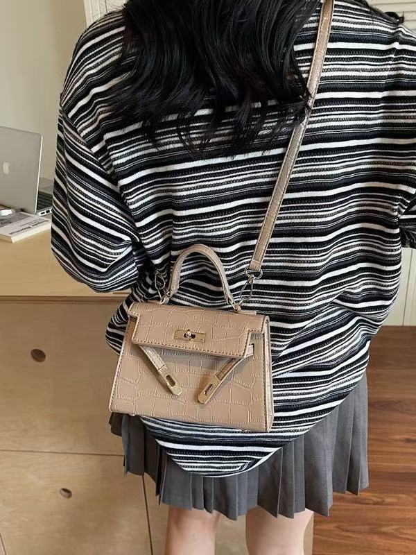Handbag For Women 2025 New Summer Niche Stone Pattern Korean Version Versatile And High-End Single Shoulder Crossbody Bag