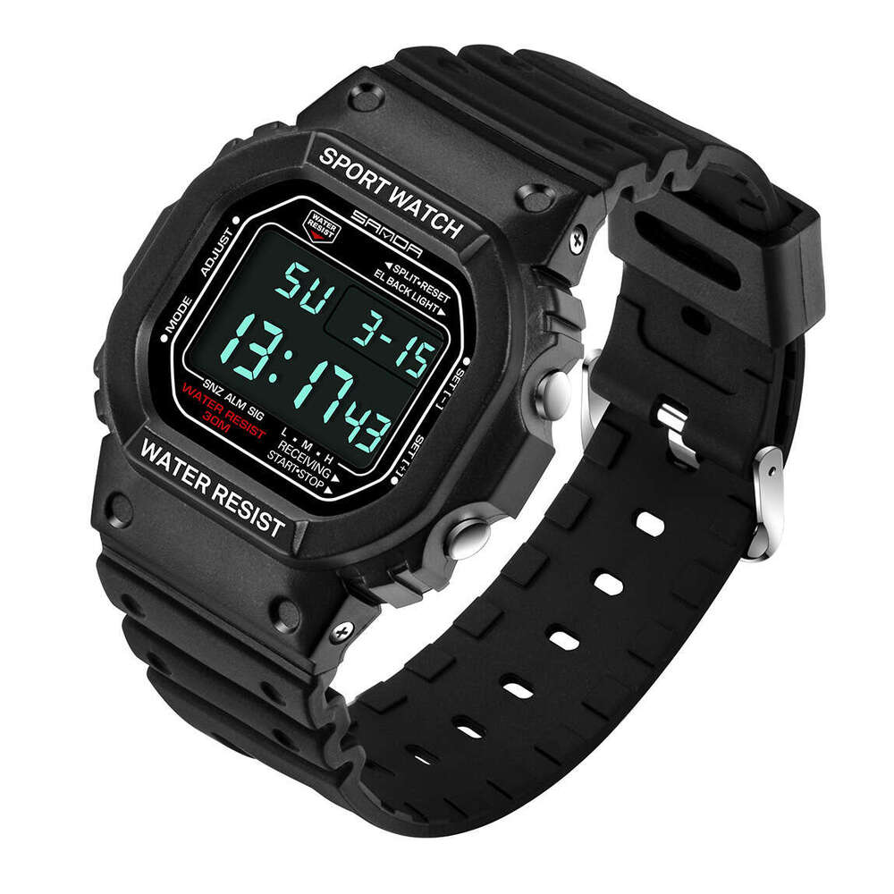 DHgargets Sanda Multifunctional Electronic Men and Women Sports Watch Waterproof Luminous Student fashion Wristwatch