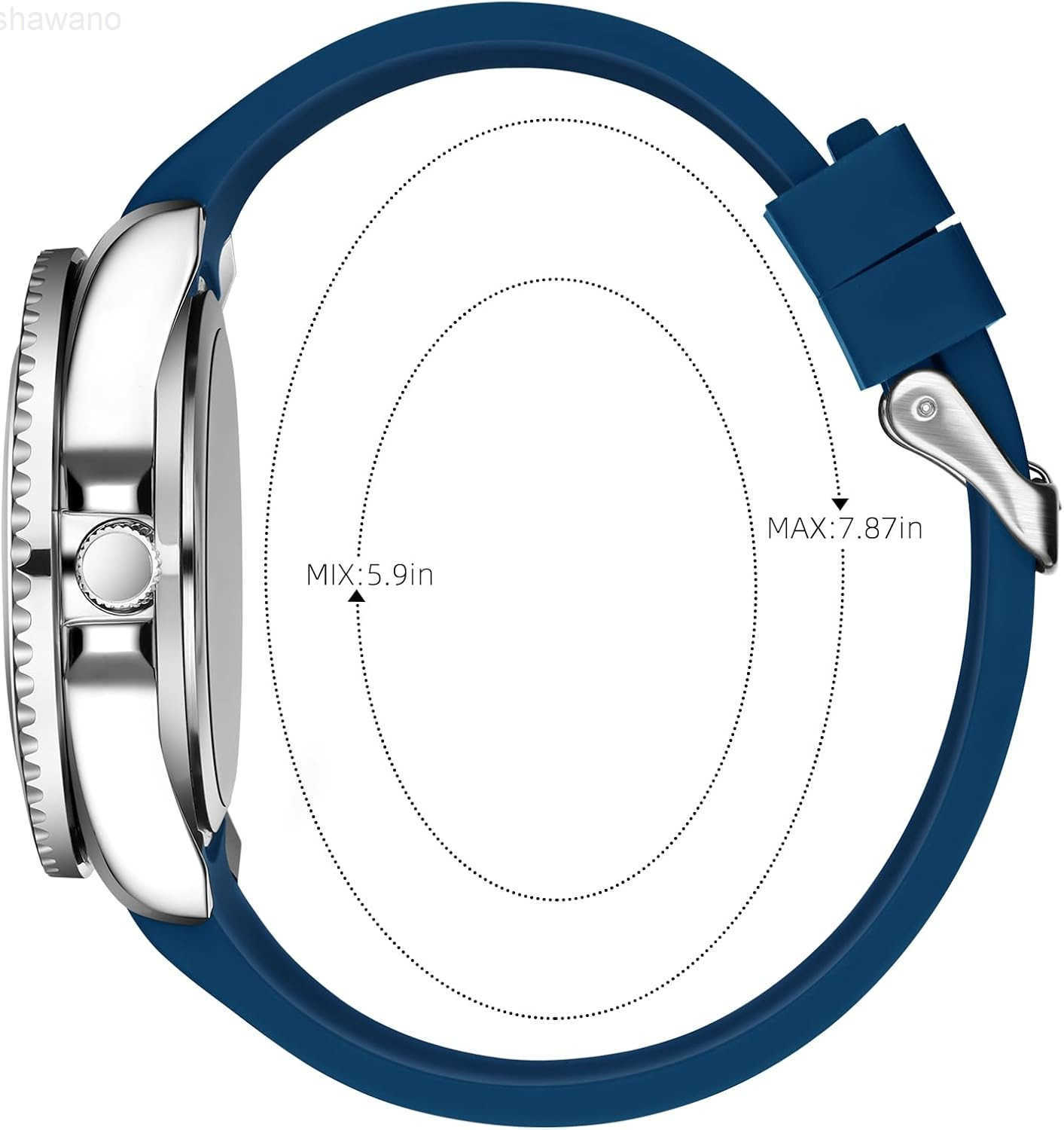 Mens Watches Waterproof Rubber Band Watch for Men Luminous Hands and Markers Date Display Wrist WatchW250917