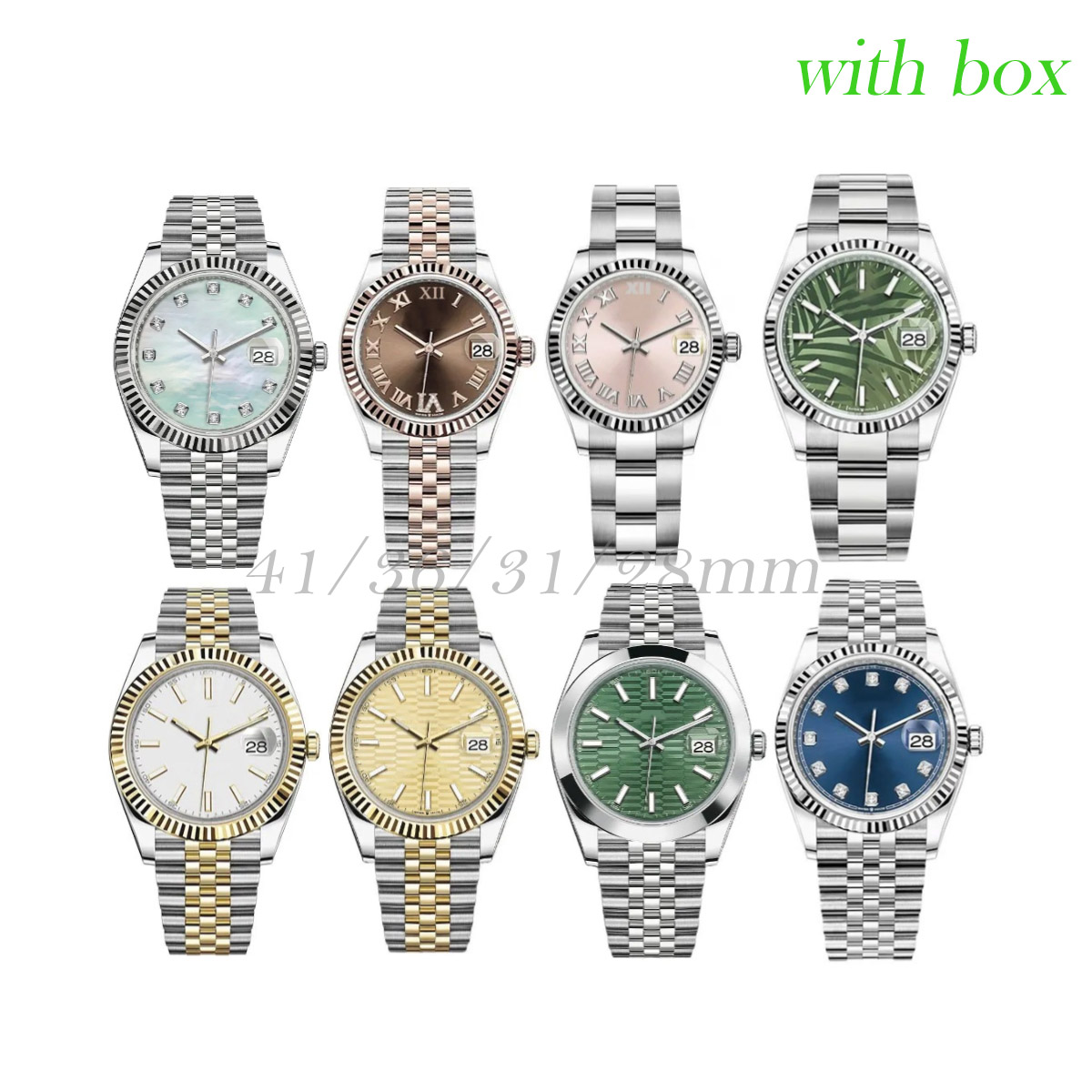 Mens Watch 41/36mm dial 2813 movement automatic Watches Women 31/28mm designer quartz Wristwatches 904L stainless steel Strap Sapphire Luminous Montre with box
