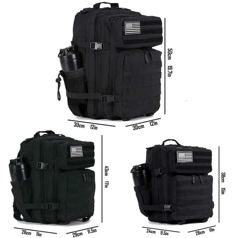 25L 35L 45L Tactical Backpack Men Women Outdoor Sports Travel Gym Hiking Bag Molle Military Camping Hunting Survival Rucksack Z250916
