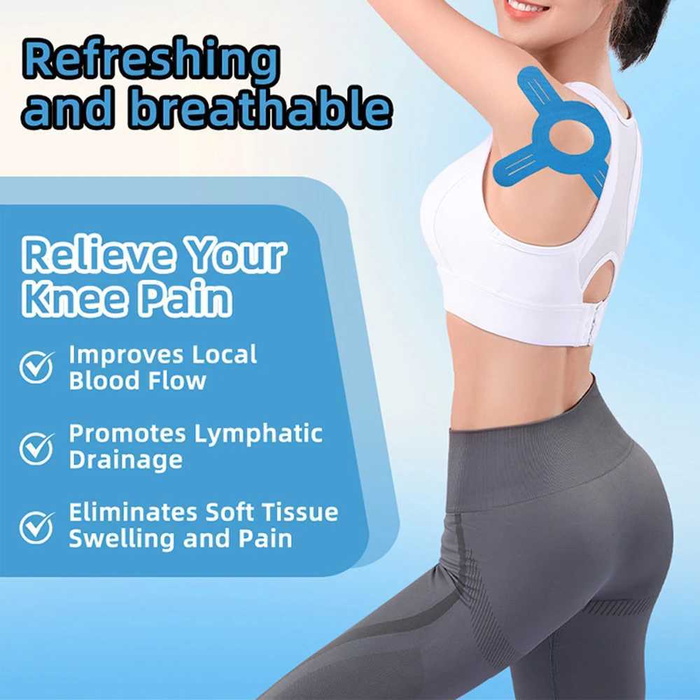 5PCS Kinesiology Tape for Knees Knee Support Tape Precut Knee Tape for Knee Stability Athletic Tape Kinetic Tapes for Knees J250917