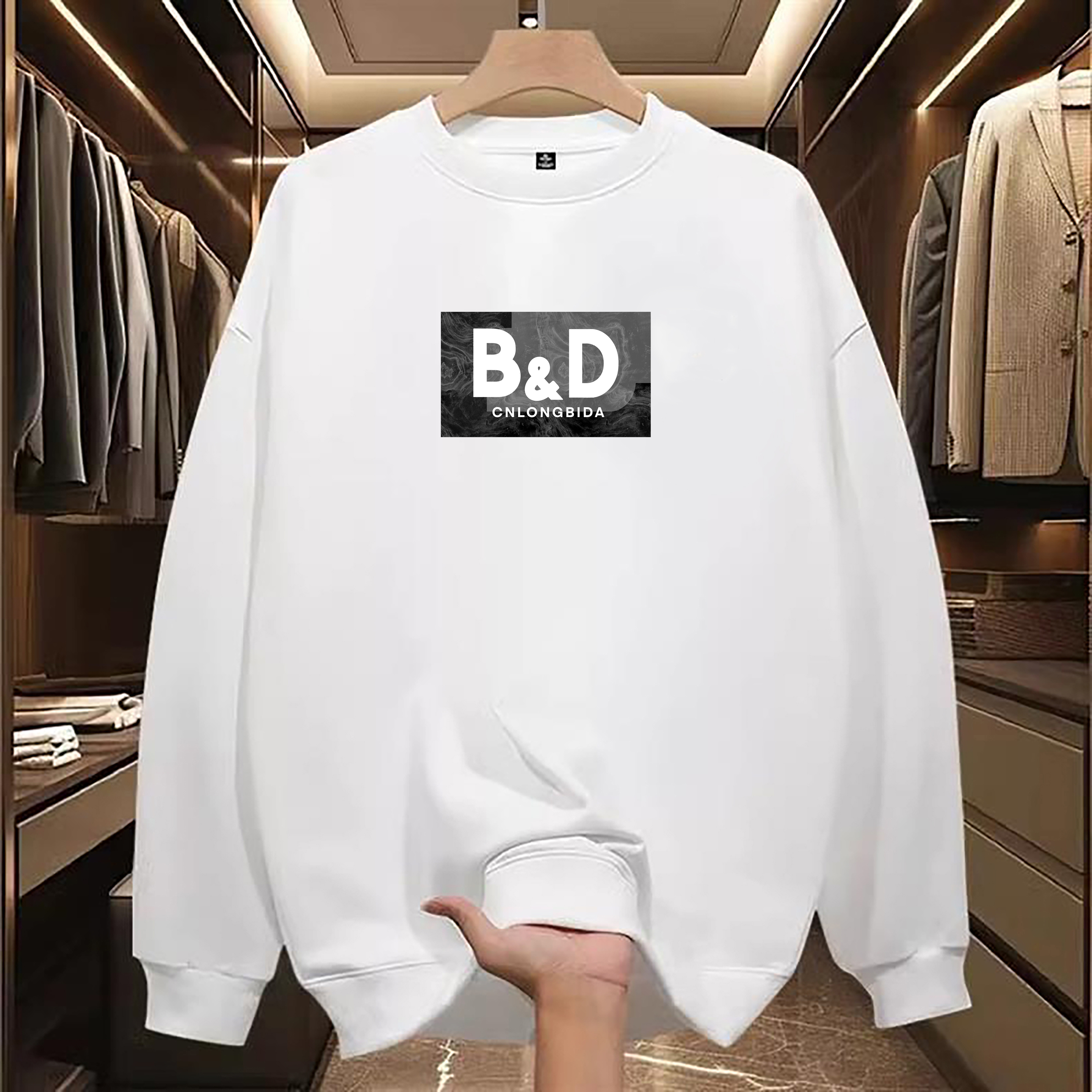 Designer Men Crewneck Sweatshirt Classic Streetwear Pure Cotton Thicken Breathable Loose Oversized Daily Casual Trendy Women Crewneck Sweatshirt