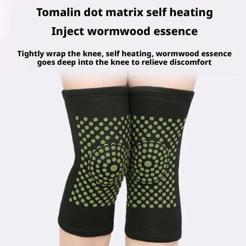 1 Pair SelfHeating Knee Protector Wormwood Hot Compress Knee Sleeve For Men Women Knee Brace Support For Cycling Skiing Running J250917