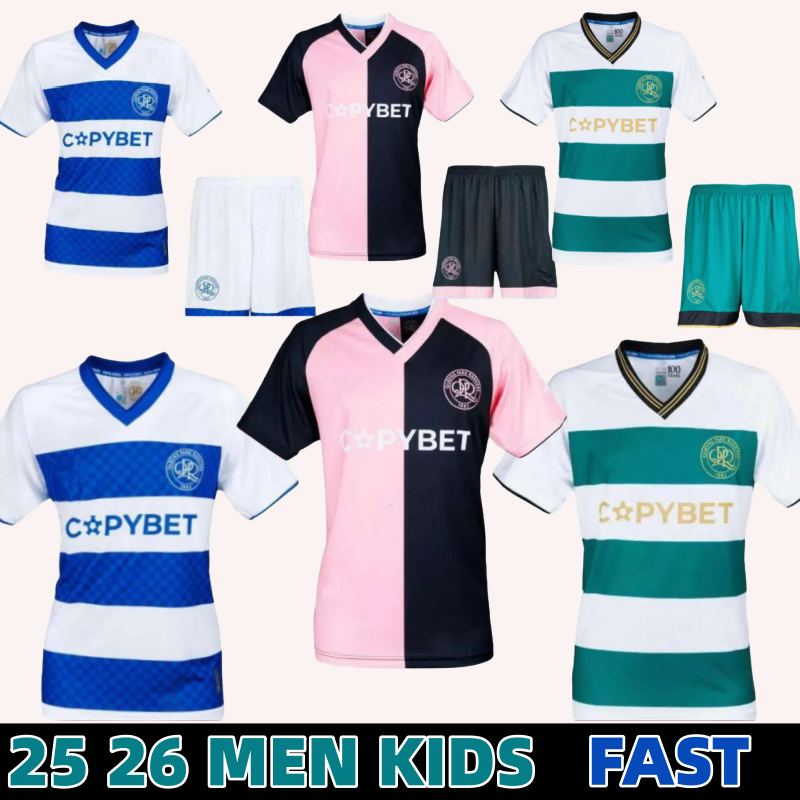 NEW 25 26 Queens Park Soccer Jerseys Men kids kit 2025 2026 Bobby Zamora L.Dykes T.Roberts C.Willock A.Adomah M.Bonne Football Shirt
