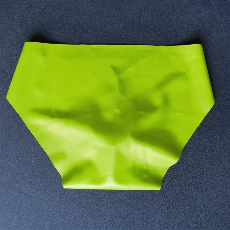 Mens Sexy Latex Underpants Seamless Sheath Briefs SeeThrough Sissy Couple Low Waist Panties Erotic Rubber Tight Safety 250917