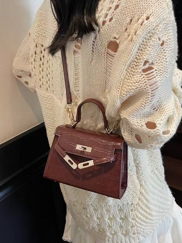 Handbag For Women 2025 New Summer Niche Stone Pattern Korean Version Versatile And High-End Single Shoulder Crossbody Bag