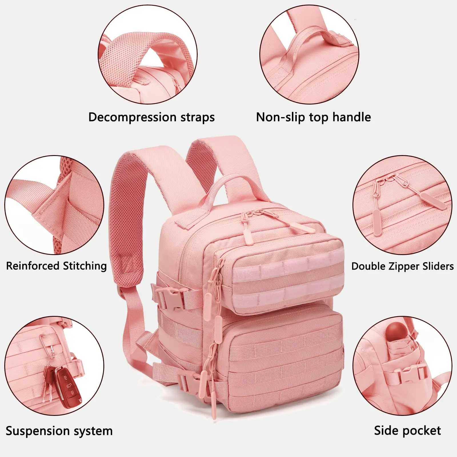 9L Mini Tactical Backpack Small Gym Bag Fitness Portable Backpack With Molle System For Hiking Camping Traveling Daily Use Z250916