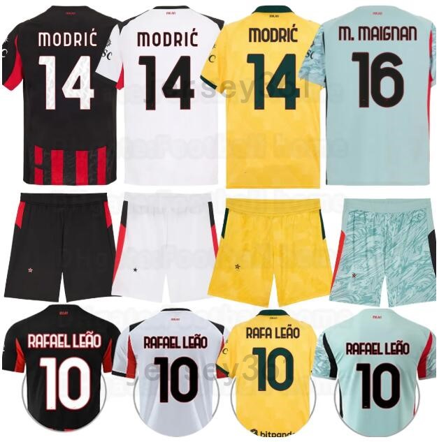 25 26 MODRIC Soccer Jerseys 2025 2026 Home Away Third THEO PULISIC ROMAGNOLI RAFA LEAO JOAO FELIX GIMENEZ Fan Men Kids Football shirts uniform