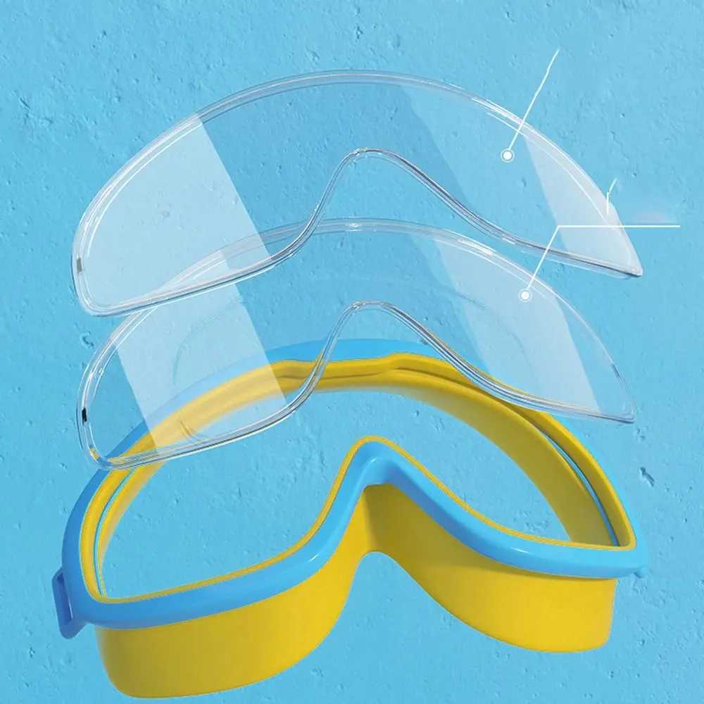 Diving Big Frame Swimming Goggles Anti Fog Wide View Swim Glasses Soft Elastic Swimming Accessories KidsAdult J250917