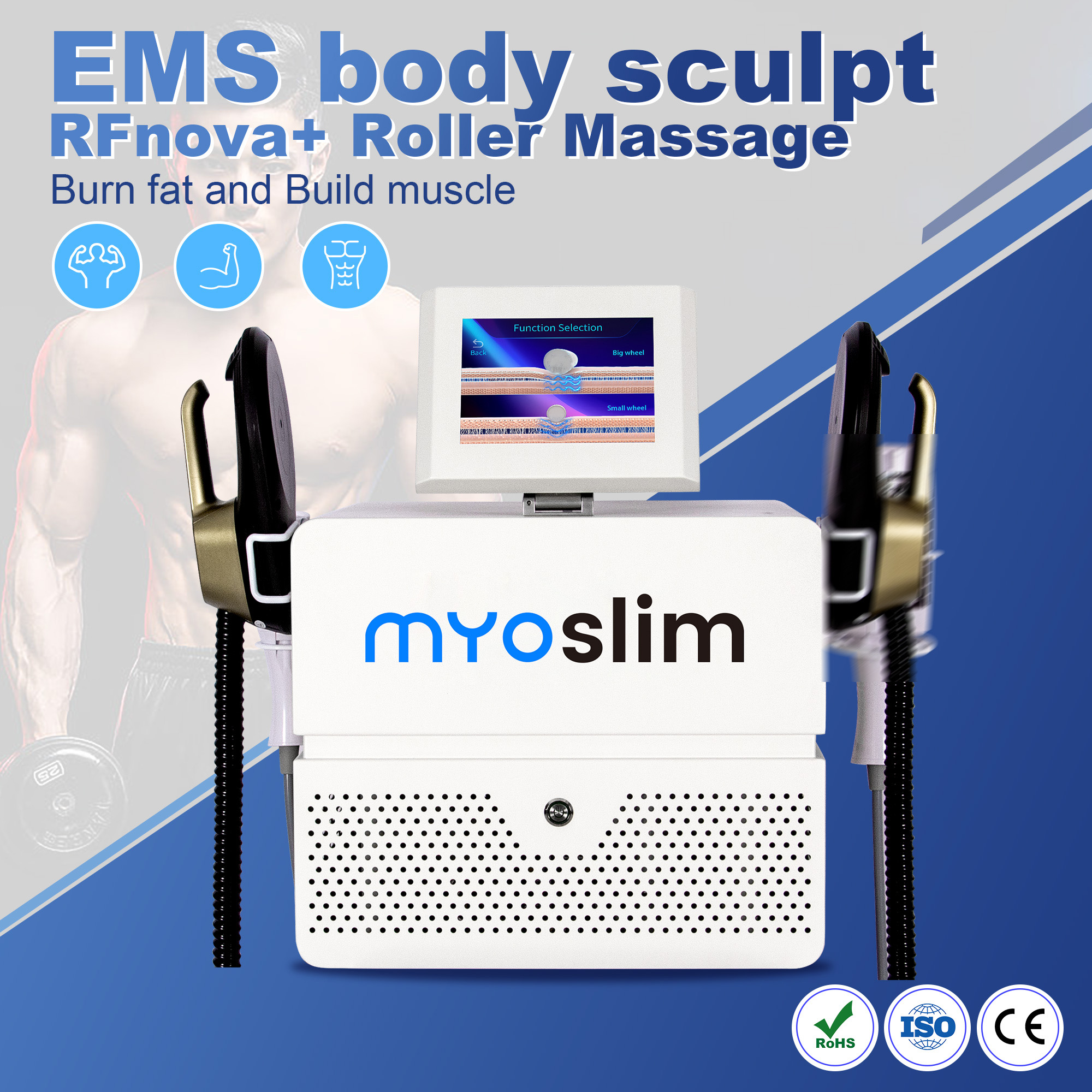Professional RF Body Shaping Machine Roller Fat Reduction And Magnetic Slimming EMS Body Shaping And Weight Loss