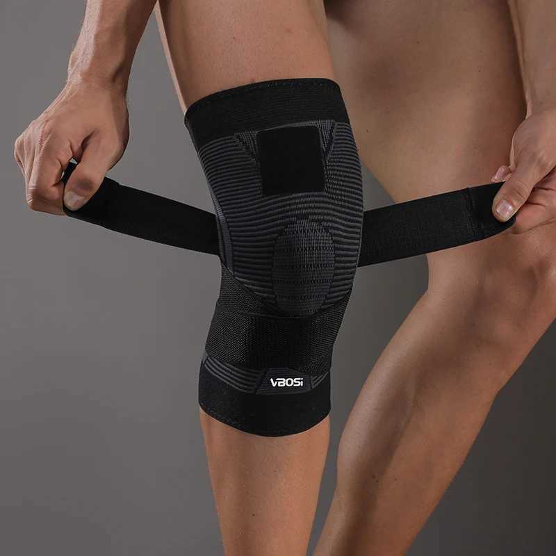 1 Pc Elastic Breathable Knee Support Sleeve with Adjustable Straps J250917