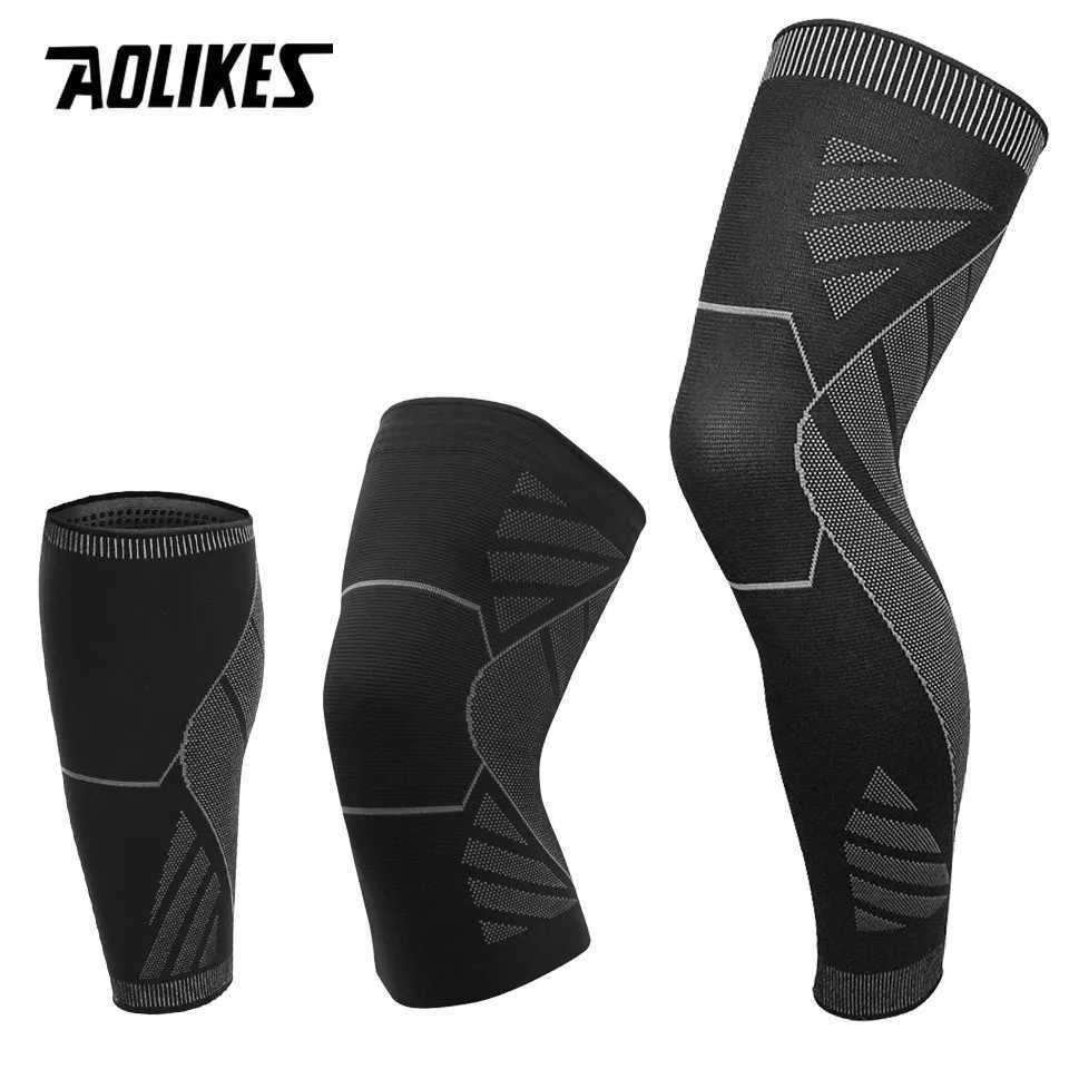 AOLIKES 1PCS Sports Compression Knee Brace Elastic Support Pads Knee Pads Fitness Equipment Volleyball Basketball Cycling J250917