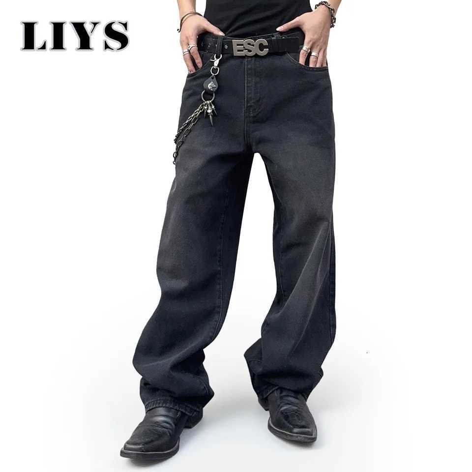 New Men Classic Jeans Homme Pantalones Men Soft Black Biker Masculino Denim Overalls Mens Pants Brand Retro Basic Loose JeansZ250917