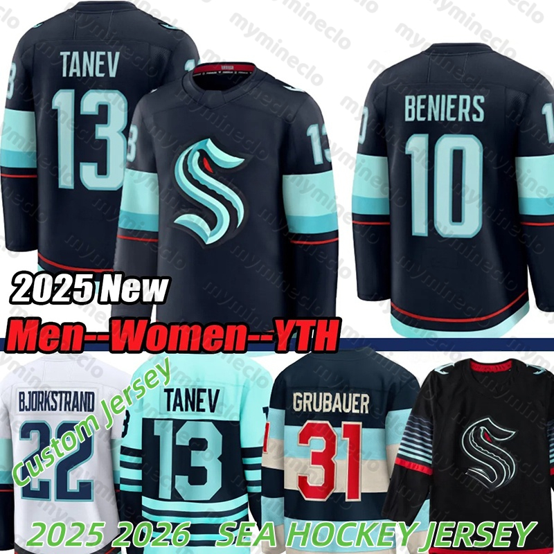 SEA Hockey Jerseys Jared McCann #7 Eberle #10 Matty Beniers Seattle Krakens Jersey Yanni Gourde Burakovsky Brandon Montour 2025 mens Adult kids youth hockey jersey