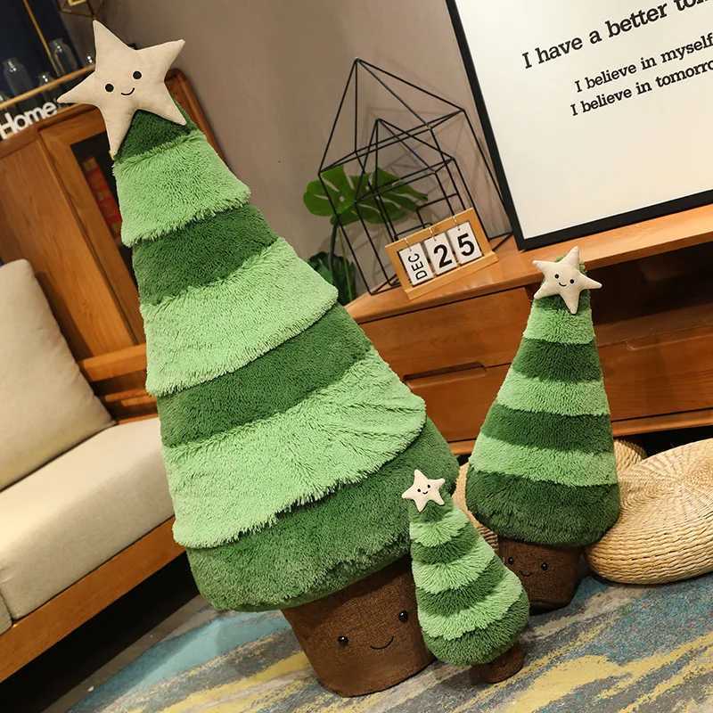 3060cm Twotone Christmas Tree Plush Toy Simulated Stuffed Plants Cute Xmas Pine Throw Pillow Cushion Dolls Xmas DecorXJ250916