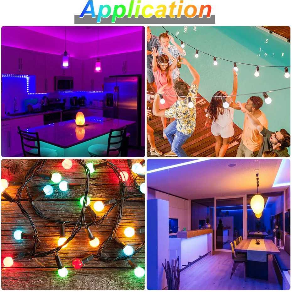 4pcs RGB LED Bulb Light E27 5W 10W 15W RGBW 85265V Dimmable LED Color Bulb Changeable RGBWW Lamp With IR Remote Control C250917