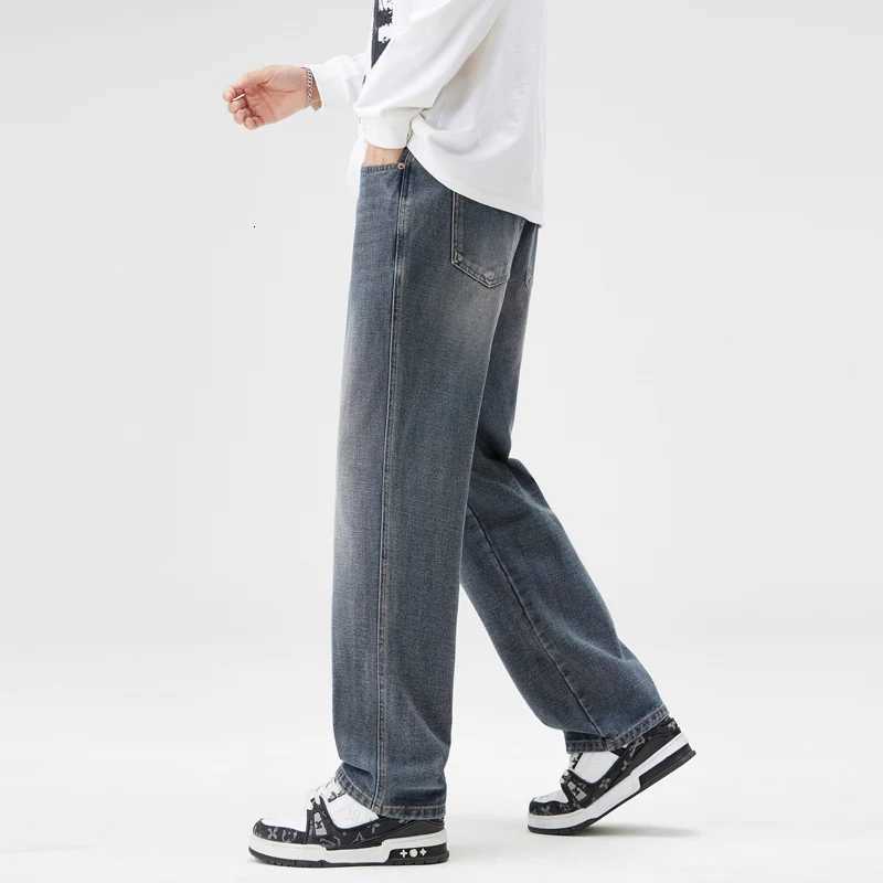 Fall and Winter Vintage N Mens Distressed Jeans Mens Trendy Slacks Straight Leg Pants You Trendy Mens PantsZ250917