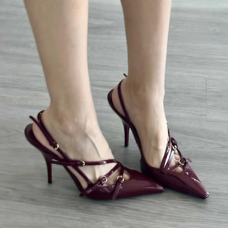 Spring Summer 2025 New Fashion Women's Single Shoes Retro Pointed Toe High Heels For Women T250917