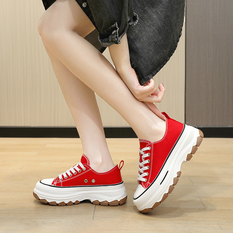 TOP Designer BR301 Classic Canvas Shoes for Women Spring Summer Trend New Versatile Sneakers Thick Sole Height Increasing Student Korean Style Popular