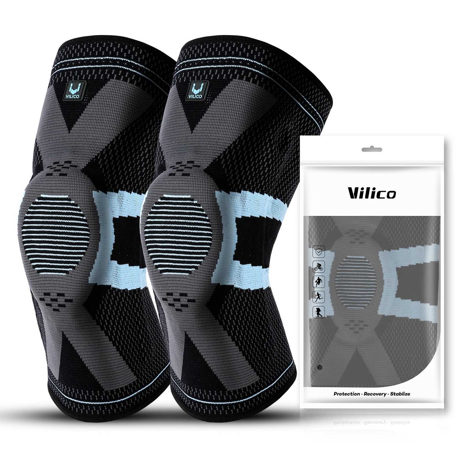 Vilico Fitness Knee Pads Silicon Padded Patella Brace Kneepad Joint Support Compression Sleeve Basketball Knee Brace J250917