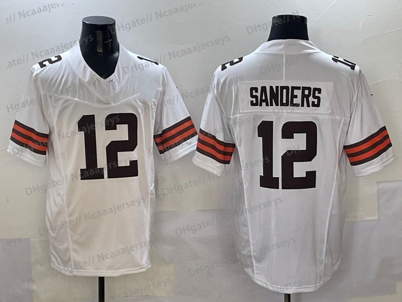 Custom Jerseys 12 Shedeur Sanders Football Jersey Judkins Nick Chubb Carson Schwesinger Myles Garrett Any Name Number