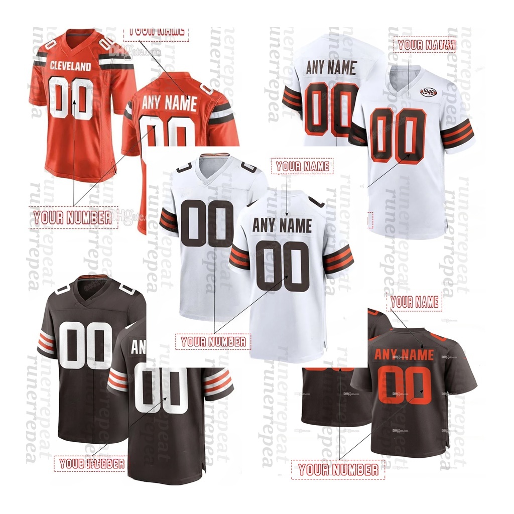 Personalized Custom Jerseys 12 Shedeur Sanders Football Judkins Nick Chubb Carson Schwesinger Myles Garrett Any Name Number