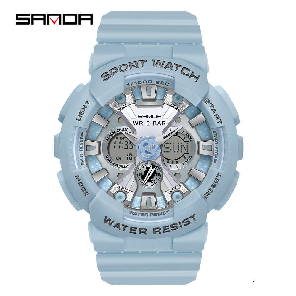 DHgargets Sanda Couple Style 6068 Small Personality Creative Dial Youth Men and Women Student Watch