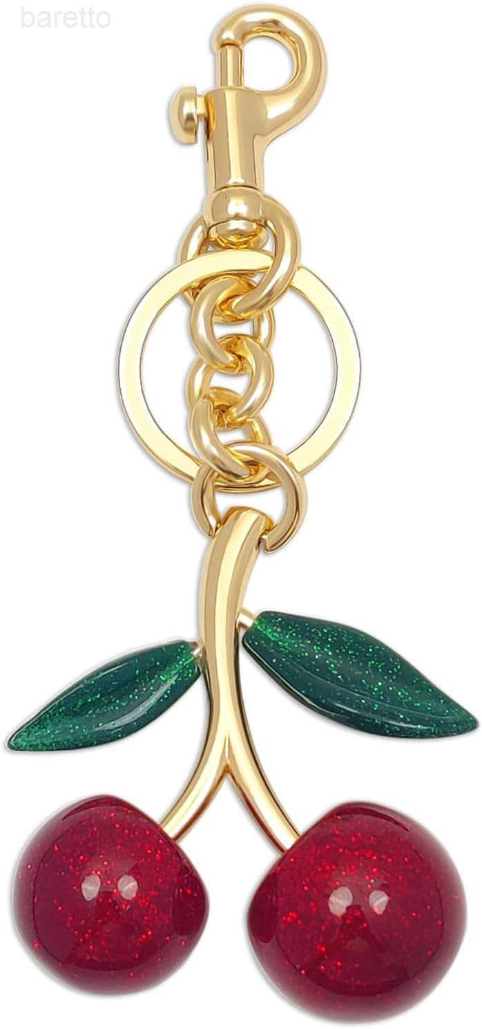 Cherry Bag CharmsCute Purse KeychainKey Chains Women CuteCar keyrings leather handbagsValentines Day Gifts Z2509017