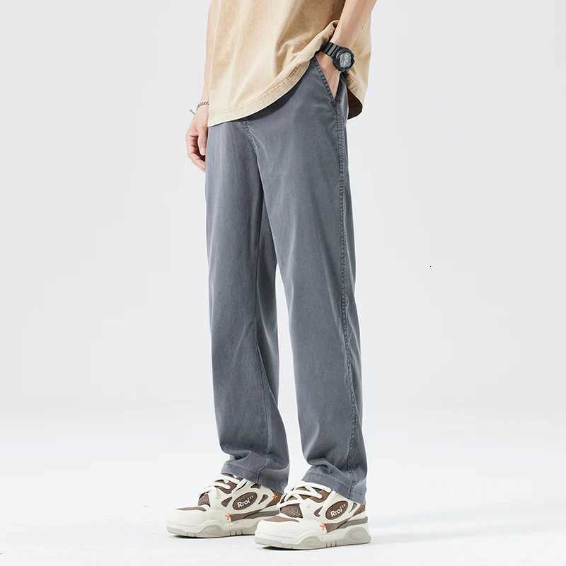 Mens Lyocell Thin Loose Straight Jeans 2025 Summer Autumn Trendy Comfortable Breathable Casual Pants Plus Size 5XLZ250917