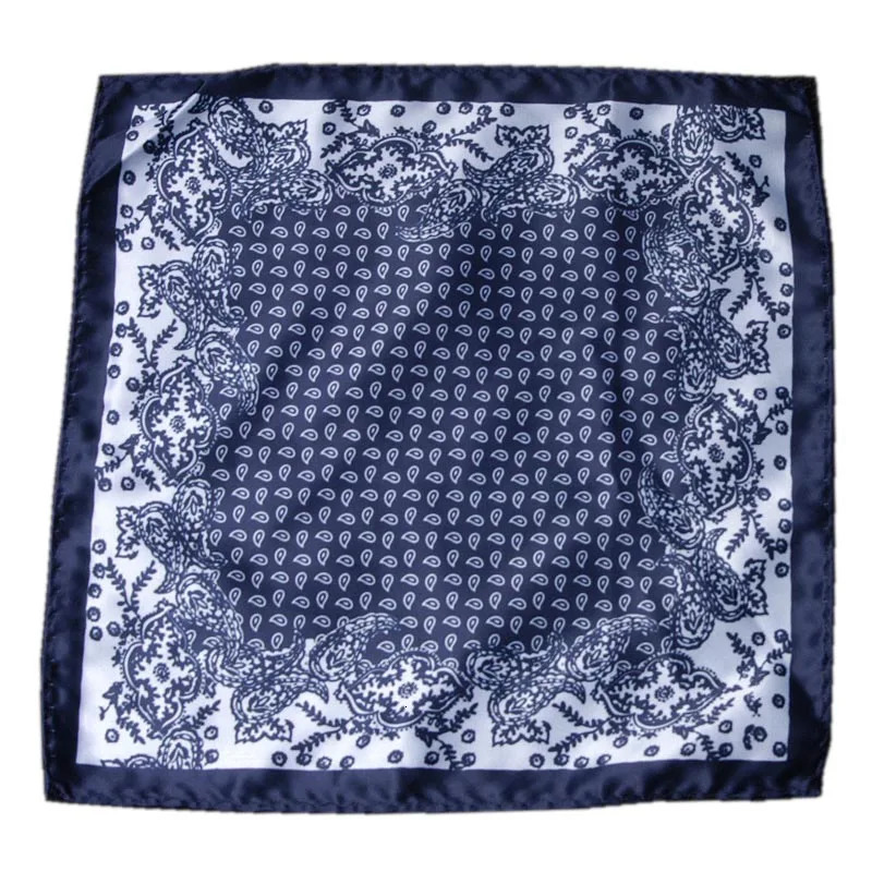 y Mens Handkerchief Silk Accessories Hanky Pocket Squared Scarf Paisley Polka Dots Party Wedding Prom 250917