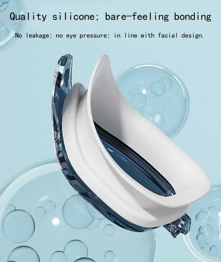 Adult new antifog swimming goggles waterproof swim goggles with earplugs for men and women antiUV swimming goggles J250917