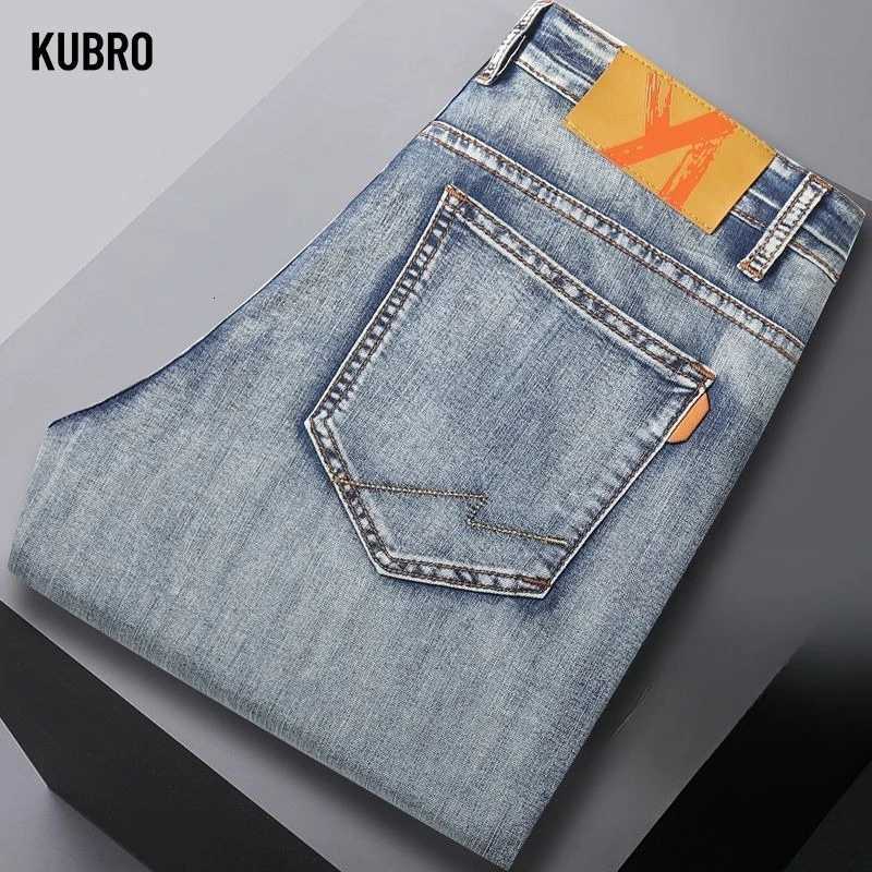 Mens Fashionable Jeans Style Casual Stretch Slim Fit Jeans Pants Male Denim Trousers Blue HighQuality Denim Pants Four SeasonsZ250917