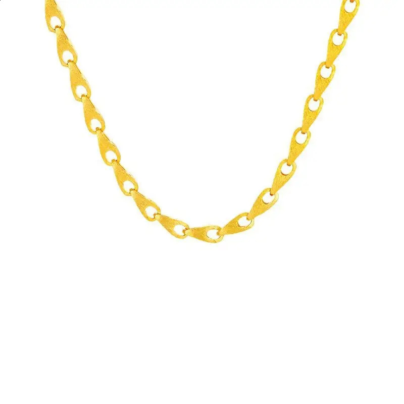 XP Jewelry 60 cm x 8 mm HIP HOP 24 k Pure Gold Color Melon seed chain Necklaces For Men Street Dance Good Quality 250916