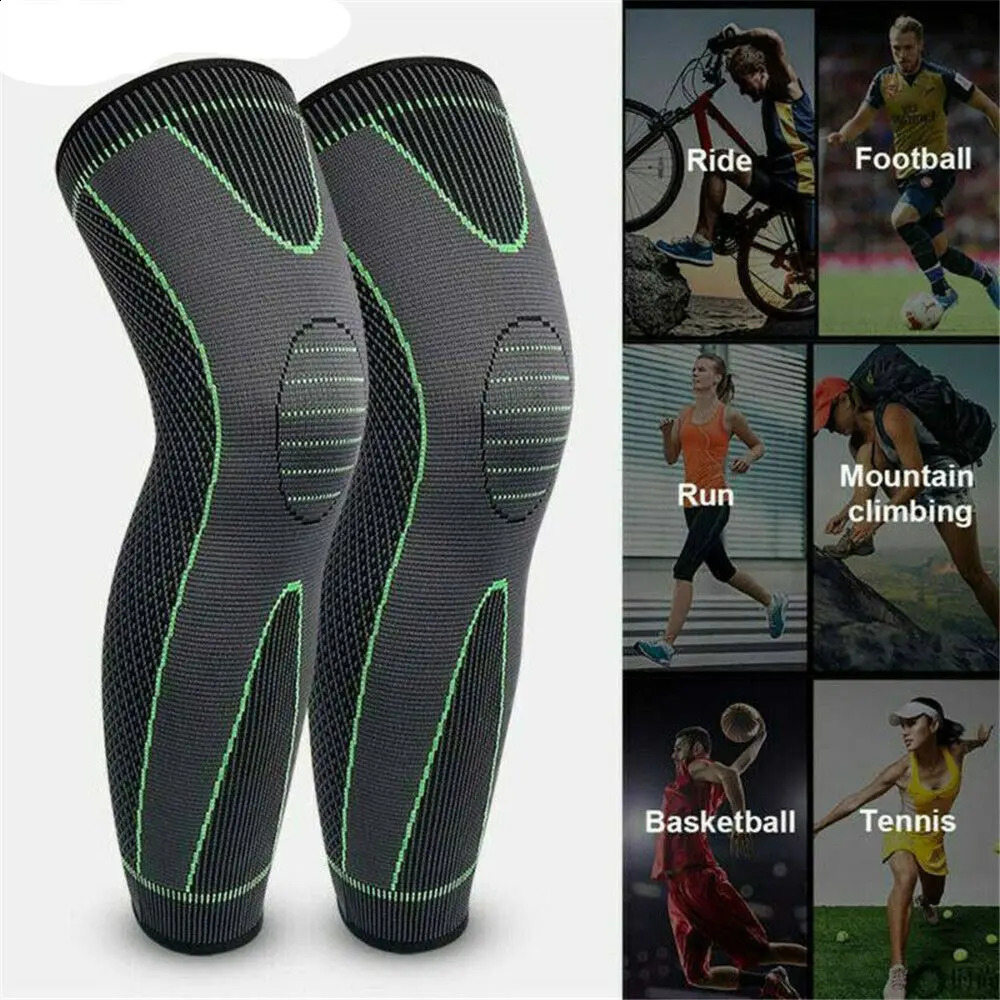 Knee Support Brace Compression Long Full Legs Sleeve Arthritis Running Gym Sport Knee Pads 250916