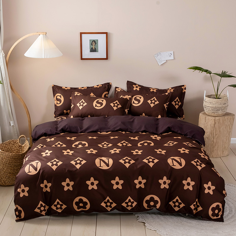 4-piece bedsheet sets fitted bed sheet set bedding cover king W260302