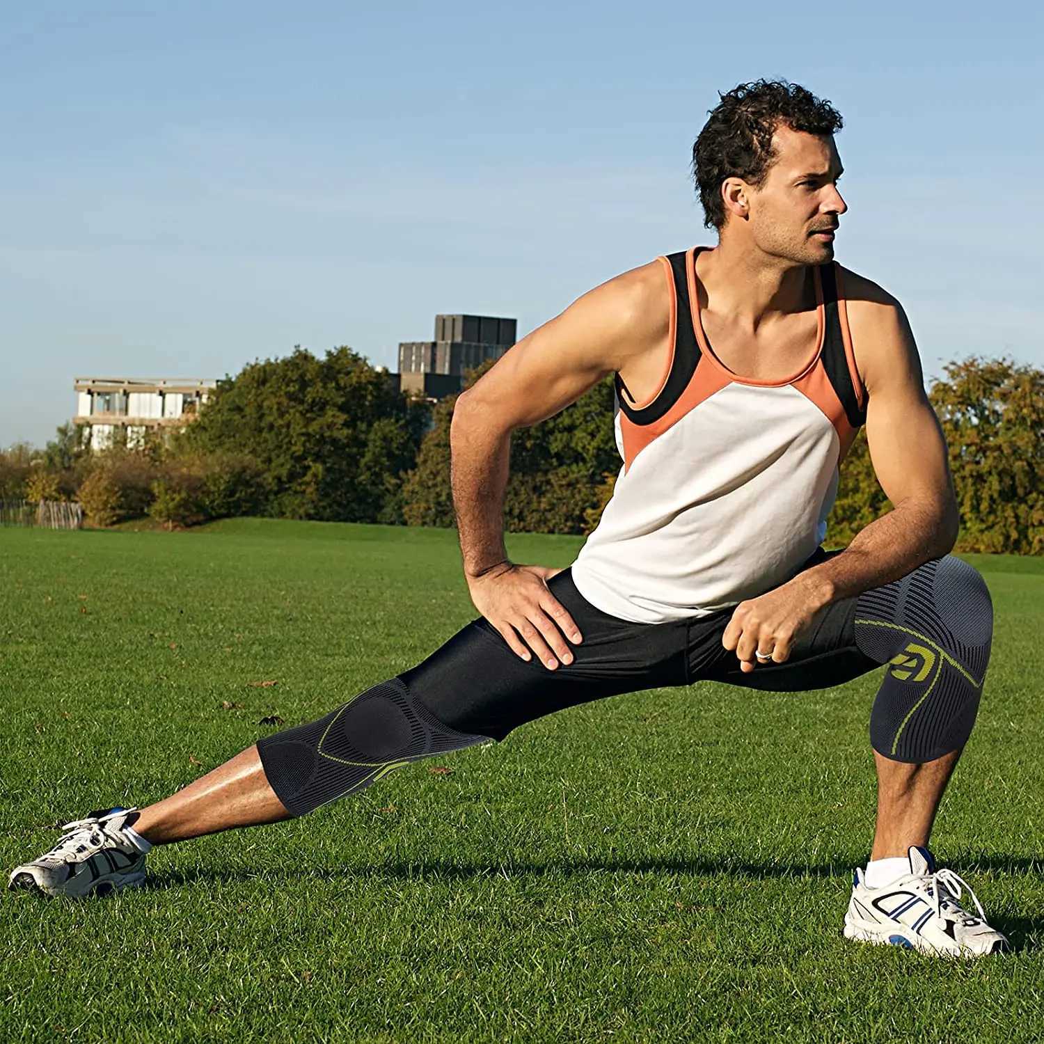 AOLIKES New Knee Pads Support Sleeve Protector Elastic Kneepad Brace Spring Support Volleyball Basketball Running Silicone Pad J250917