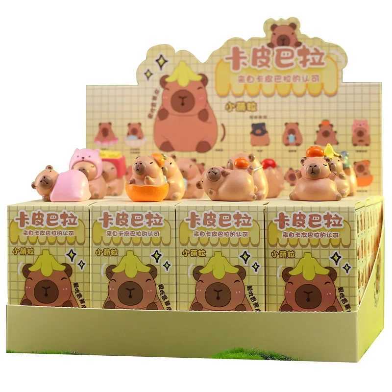 12pcs New Capybara Blind Box Simulation Mini Capibara Action Figures Doll Children Birthday Christmas Gift C250917
