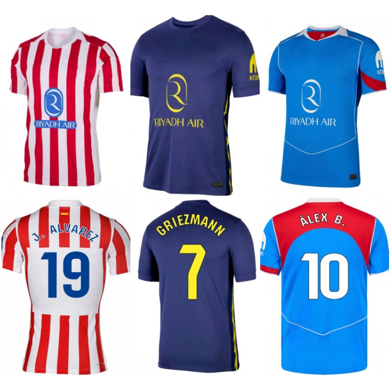 2025/26 J.ALVAREZ Atletico ALEX B. Soccer Jersey HANCKO JOHNNY ALMADA GRIEZMANN SORLOTH KOKE NICO M.LLORENTE MOLINA BARRIOS LE NORMAND RASPADORI Football Kids kit