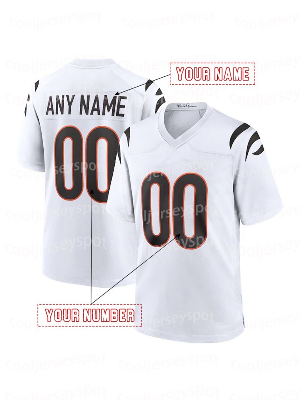 Custom Football Jersey Joe Burrow Tee Higgins Chase Chase Brown Trey Hendrickson Brown 9 for fans