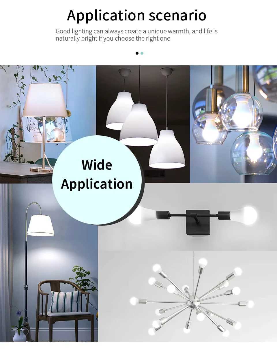 8PCS LED Bulb E27 B22 E14 AC220110V 3W 6W 9W 12W 15W 18W Brightness and Low Energy Consumption Living Room Home LED Light Bulbs C250917